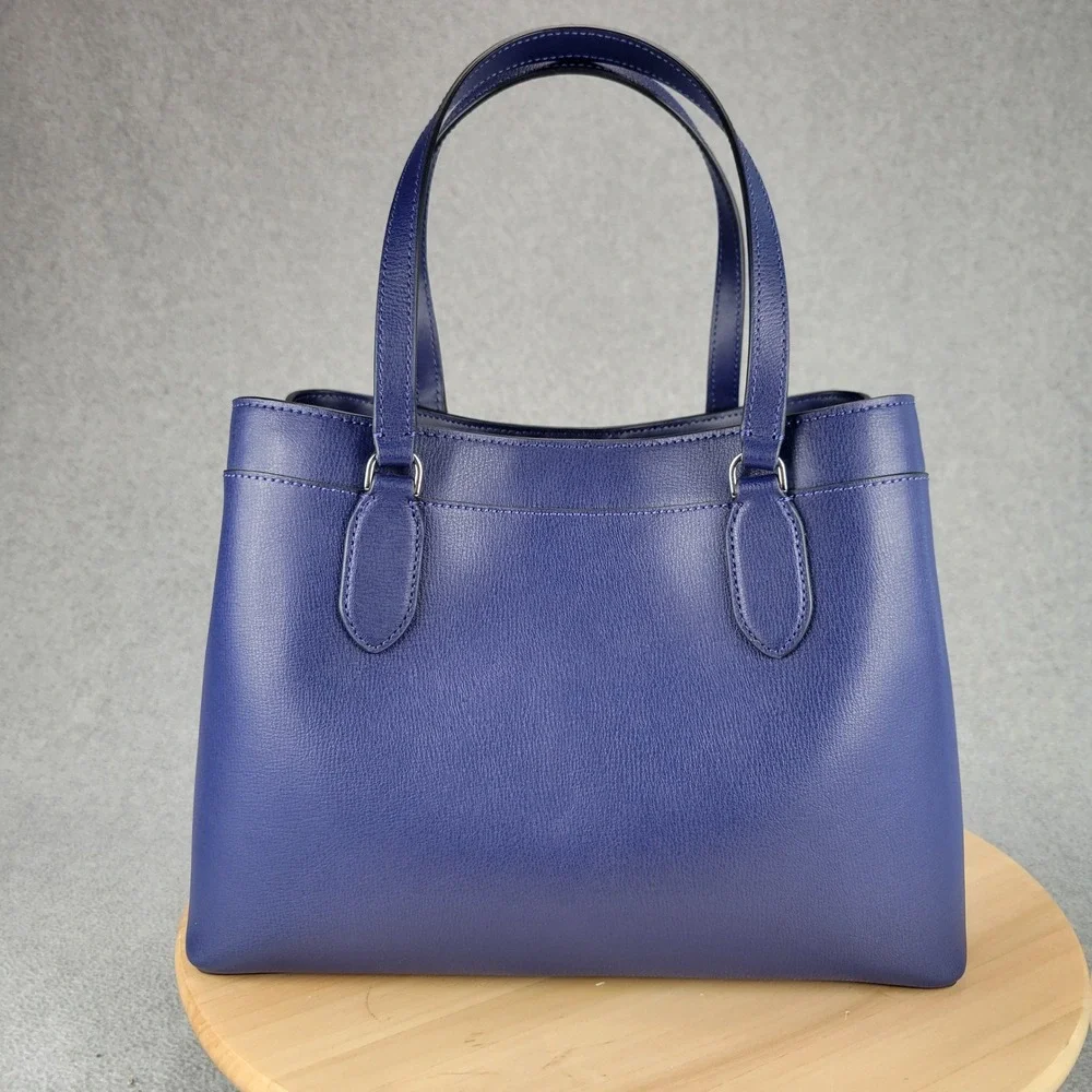 Kate Spade Sienna Satchel Womens Medium Blue Leather Crossbody Handbag